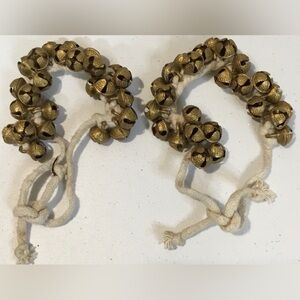 Vintage Pair Handmade Brass Indian Folk Dancer Ghungroo Anklet Bells